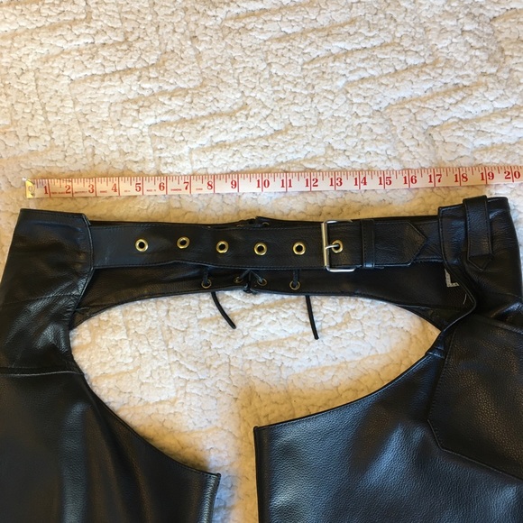 RiverRoad Leather Motorcycle Riding Chaps ~ Long - Picture 12 of 15